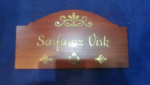 Personalized Outdoor Wooden Nameplate