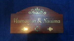 Personalized Outdoor Wooden Nameplate