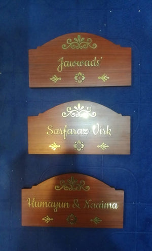 Personalized Outdoor Wooden Nameplate