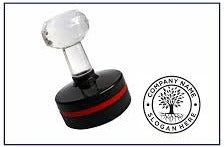 Personalized your own Logo Self inking Rubber Stamp Customized Photosensitive ink Stamp - Round