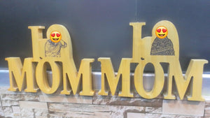 I Love MOM Customized Solid Wood Engraved Wooden Frame