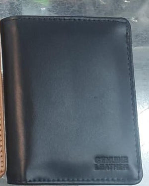 Custom Engraved Genuine Leather Card Holder - Black
