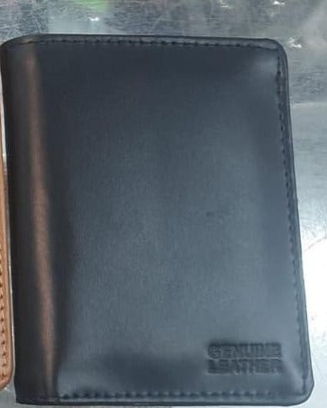 Custom Engraved Genuine Leather Card Holder - Black