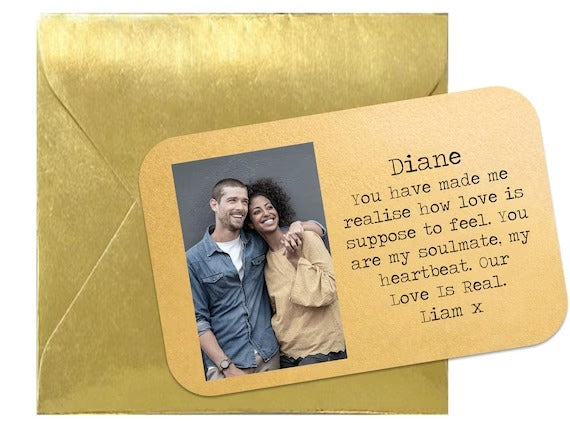 Custom Metal Acrylic Printed Wallet Card – Gold