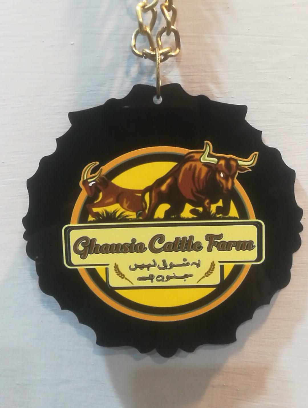 Custom Design Cow Necklace (5x5) inches
