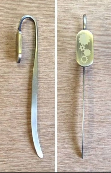 Design Your Own Logo/Text Engraved Metal Bookmark Hook