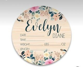 Hello World Announcement Plaque For New Born Baby - UV