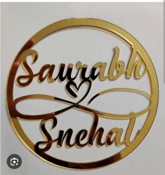 Custom Gold Acrylic Wall Sign - 12x12 Inches