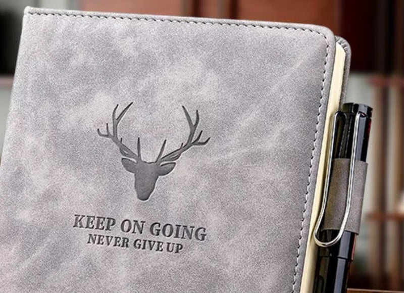 Name Logo Customized Diary in Leather Cover – With Gift Box