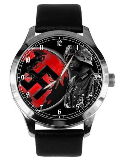 Customized Picture Name Text Hand Watch - Black