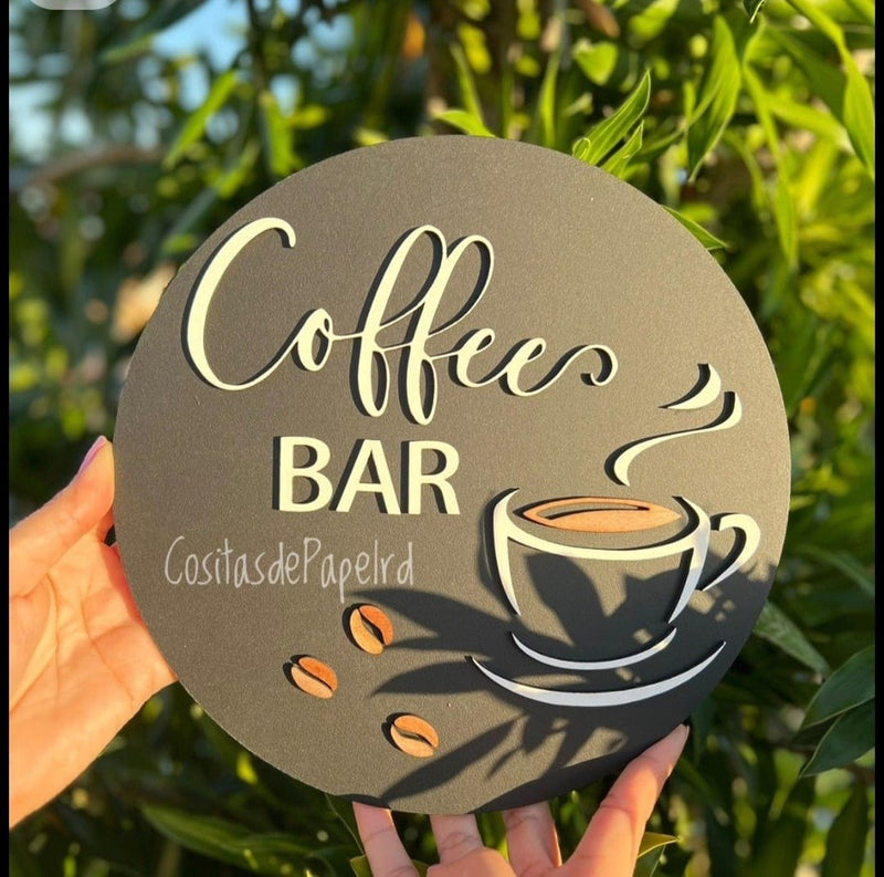 Customized Solid Acrylic With 3D Acrylic Text wall Hanging Sign - 14x14 inches