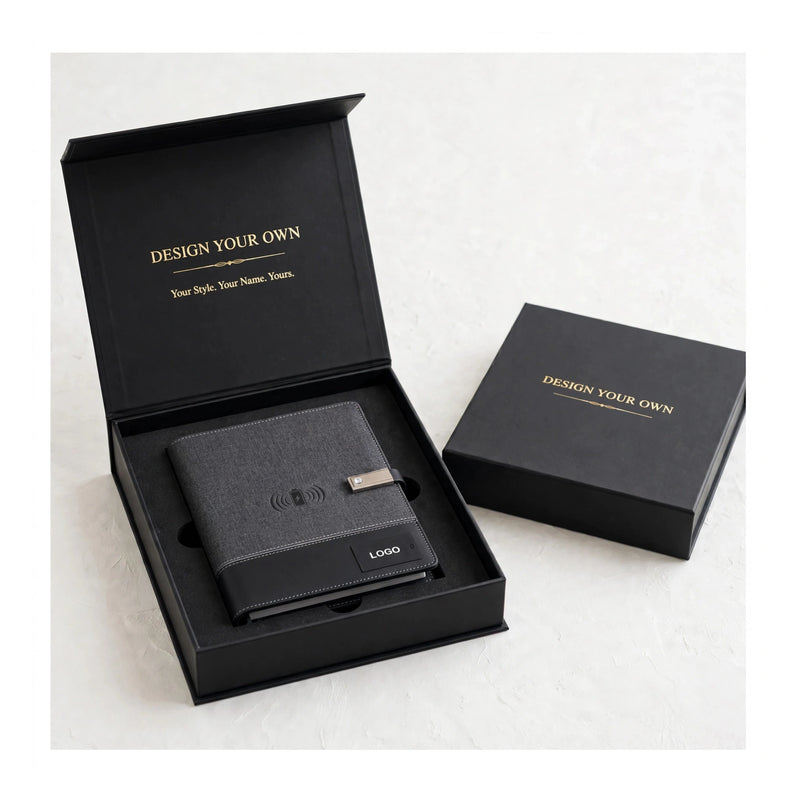 Customized Premium Diary with Note Pad, Card Holder, Power Bank, Phone Holder & Pen Holder | DYO