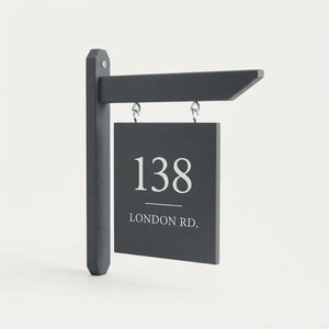 Personalized Solid Wood Hanging House Sign & Number Plate – New Home Gift | Pakistan