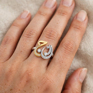 Customized Finger Rings – Two in One | Personalized Couple Ring Set