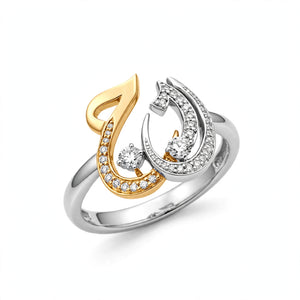 Customized Finger Rings – Two in One | Personalized Couple Ring Set
