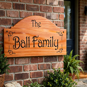 Personalized Outdoor Wooden Name Plaque – Custom Name Engraved | House Sign Pakistan