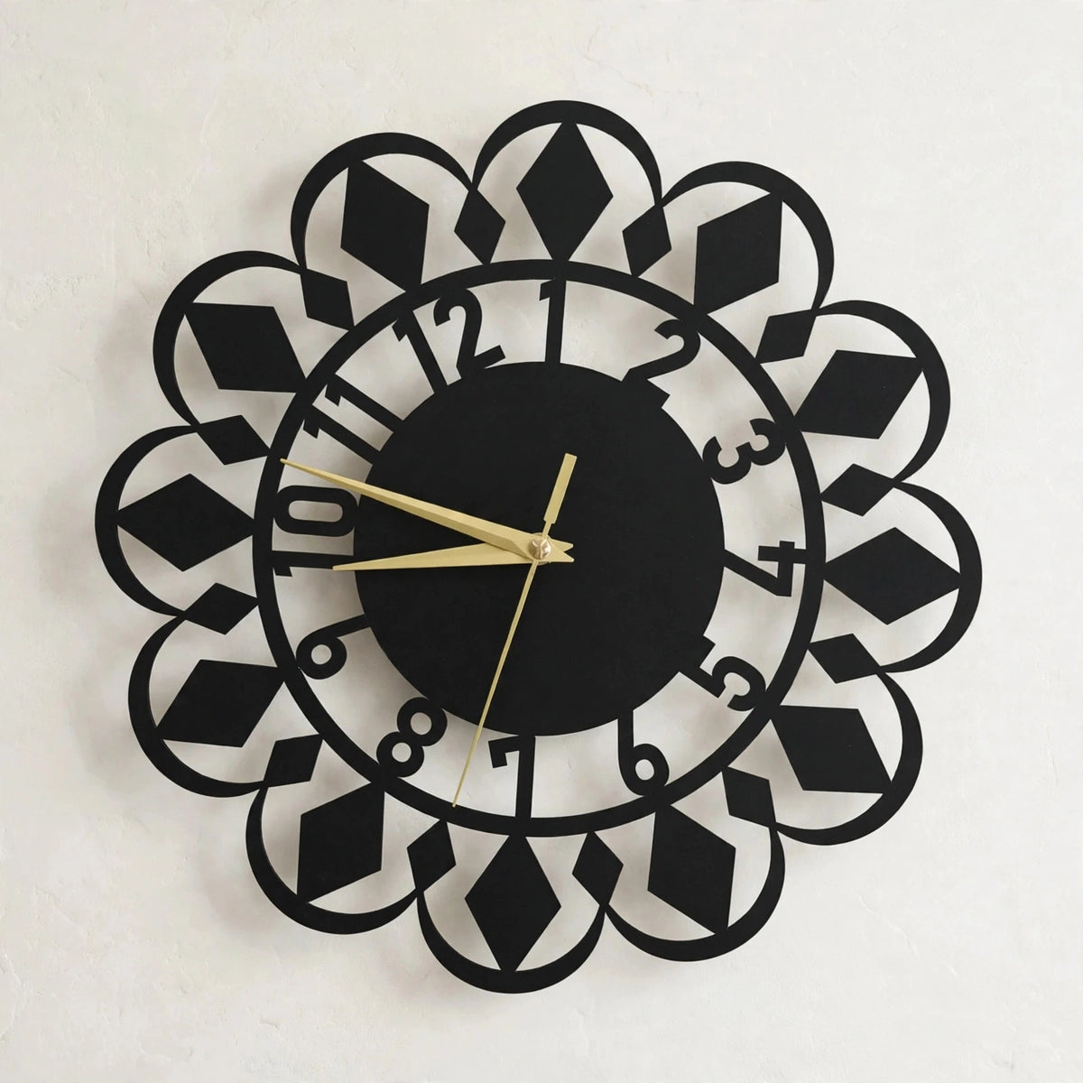 Crystal Flowers 3D Acrylic Wall Clock – Decorative Unique Home Decor | Pakistan