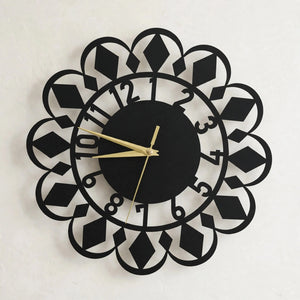 Crystal Flowers 3D Acrylic Wall Clock – Decorative Unique Home Decor | Pakistan