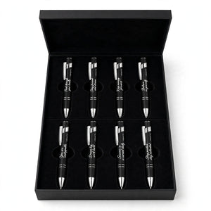 Personalized Metallic Pen – All Black with Gift Box | Custom Name & Logo Pakistan