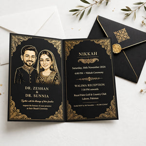 Design Your Own Custom Printed Wedding Cards With 3 Inners (5x7)