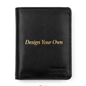 Personalized Slim Genuine Leather Card Holder – Custom Name Engraved | Gift Pakistan