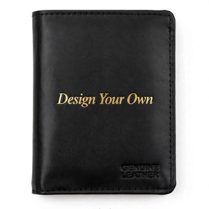 Personalized Genuine Leather Card Holder – Dark Brown Custom Name Engraved | Pakistan