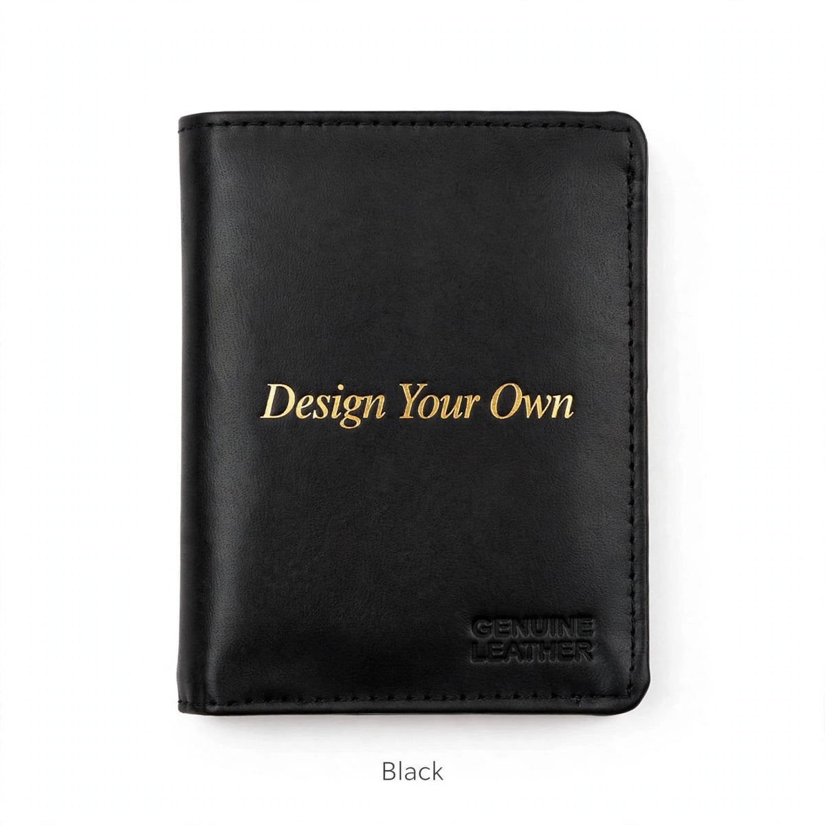 Personalized Genuine Leather Card Holder – Black Custom Name Engraved | Gift Pakistan