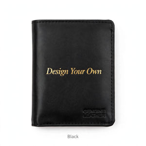 Personalized Genuine Leather Card Holder – Black Custom Name Engraved | Gift Pakistan