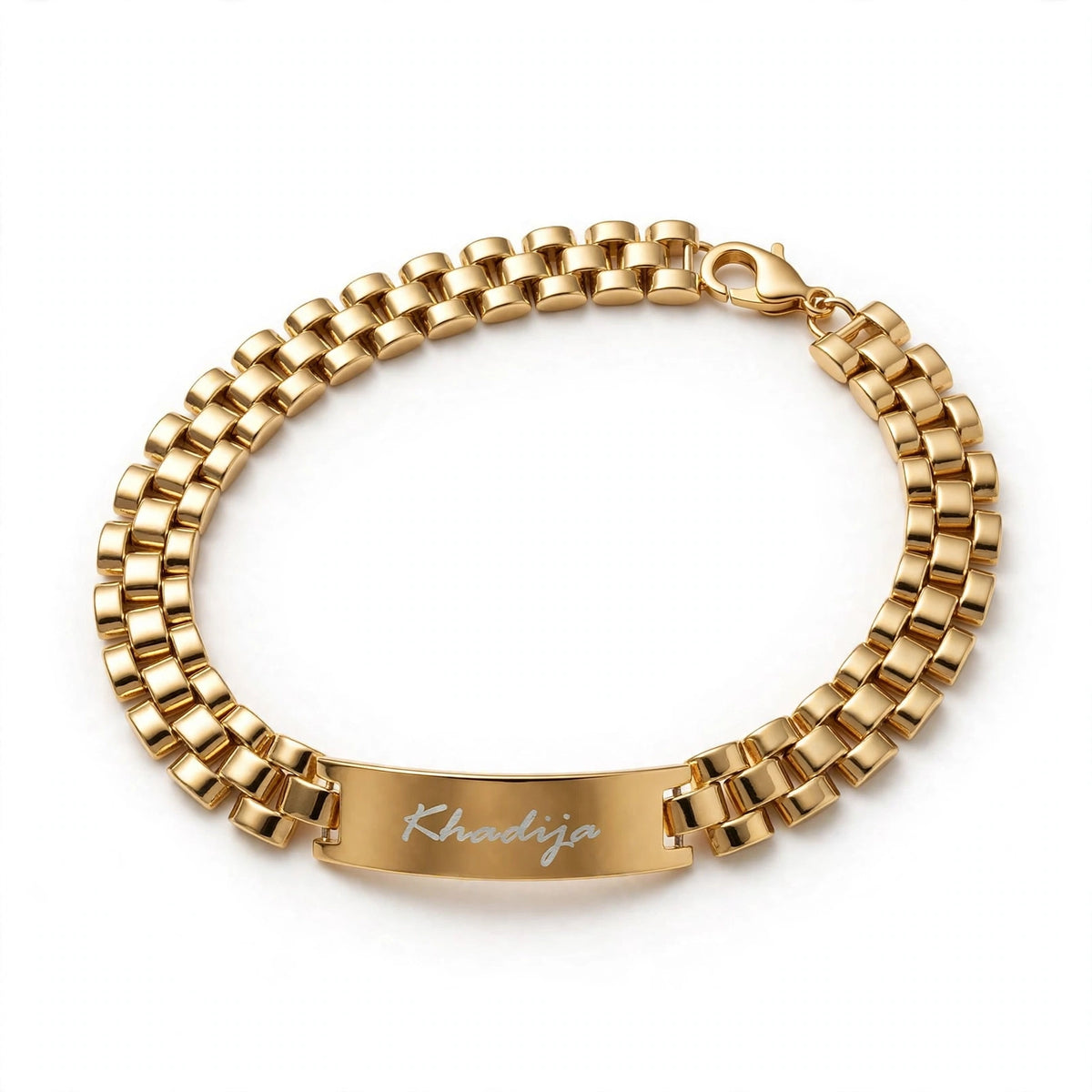 Name Engraved Gold Bracelet – Personalized Custom Name | Gift for Her Pakistan