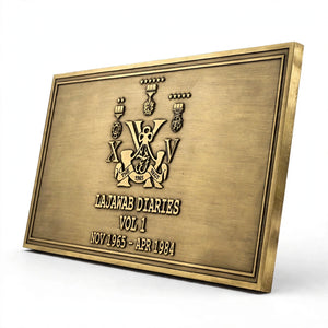 Solid Gold Brass Embossed Name Plate 12x6 Inches – Premium Custom House Sign | Pakistan