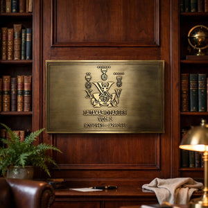 Solid Gold Brass Embossed Name Plate 12x6 Inches – Premium Custom House Sign | Pakistan