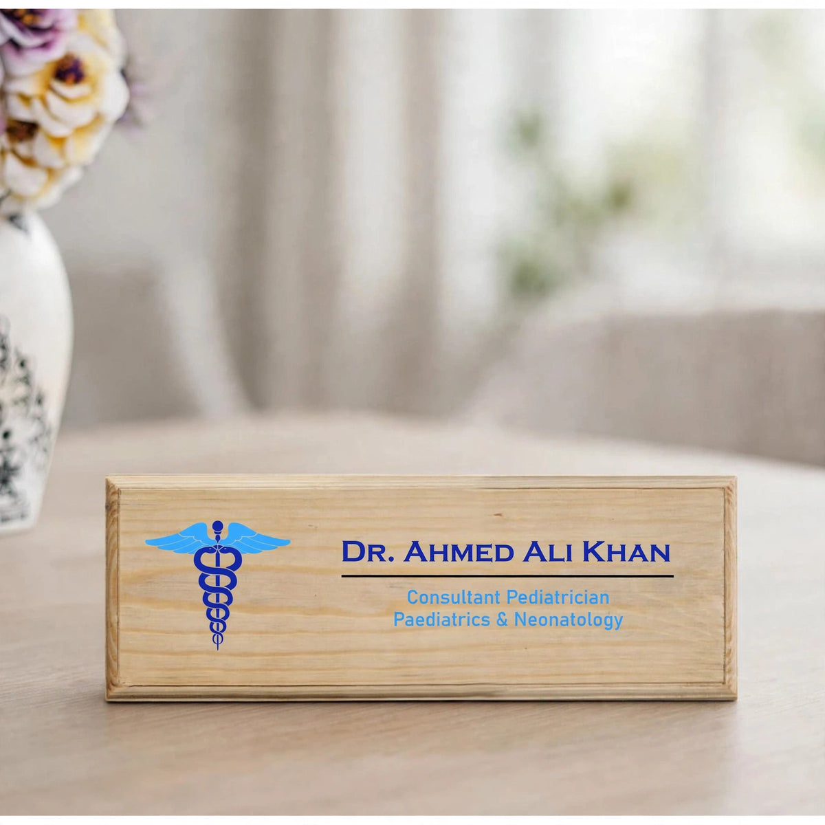 Customized Wooden Table Name Plate – Personalized Office Desk Name Sign | Premium Wooden Desk Name Plate