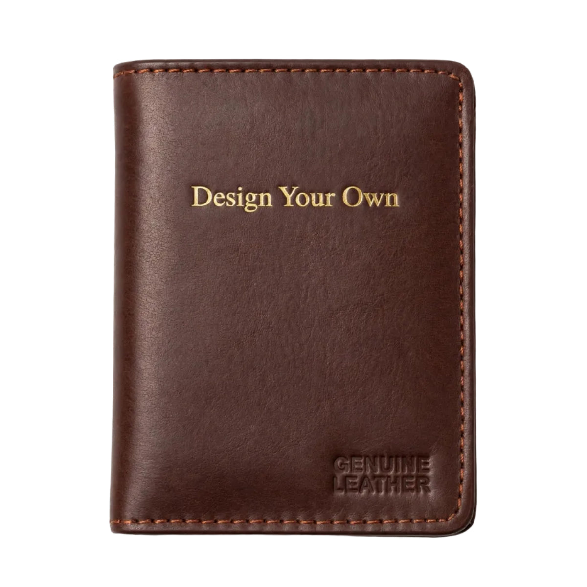 Personalized Genuine Leather Card Holder – Brown Custom Name Engraved | Gift Pakistan