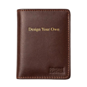 Personalized Genuine Leather Card Holder – Brown Custom Name Engraved | Gift Pakistan