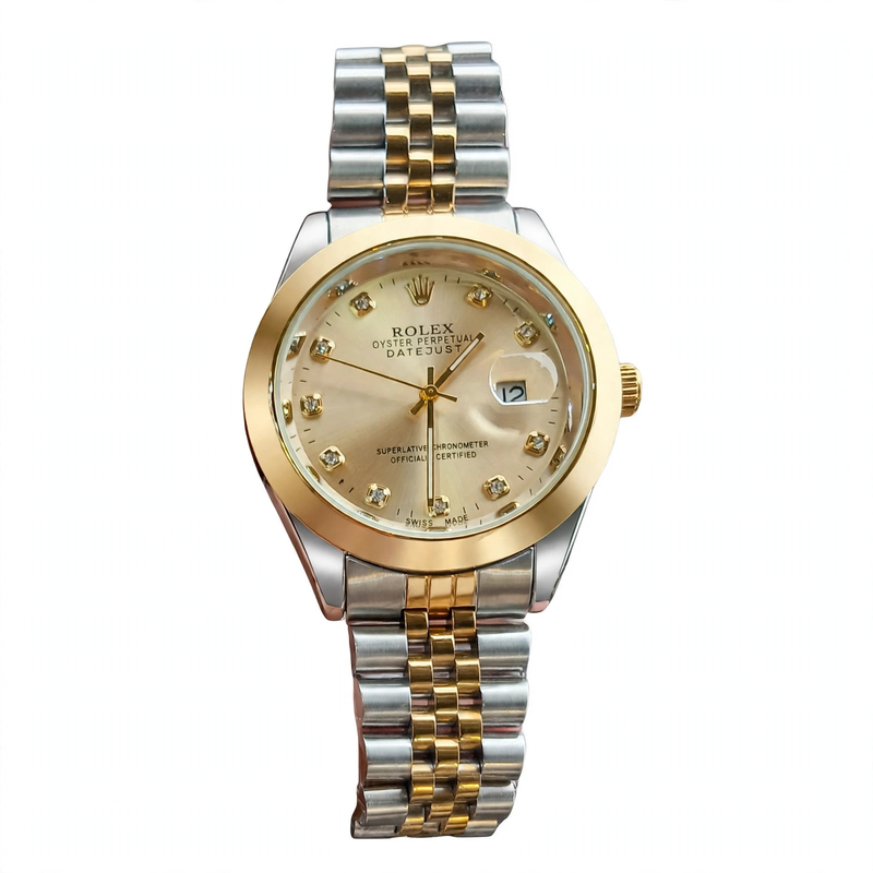 Champagne Gold Diamond – Two-Tone Gold & Silver Jubilee Date Watch