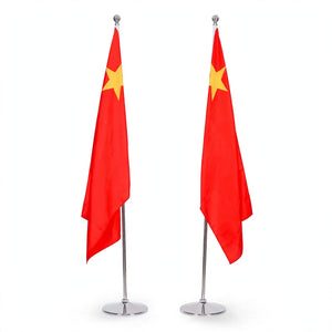 Customized Floor Flag with Stand – Double Flag | Indoor Standing National Flags with Premium Pole