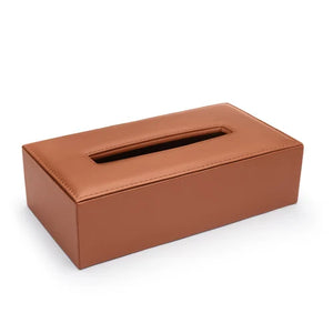 Customizeable Premium Quality Logo Text Tissue Box - Leatherrite Leather