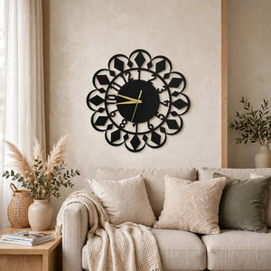 Crystal Flowers 3D Acrylic Wall Clock – Decorative Unique Home Decor | Pakistan