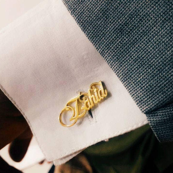 Customized Name Cufflink - English