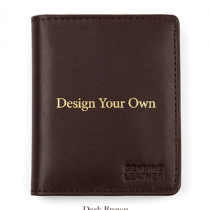 Personalized Slim Genuine Leather Card Holder – Custom Name Engraved | Gift Pakistan
