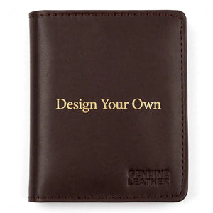 Personalized Genuine Leather Licence Cover – Dark Brown Custom Name | Gift Pakistan