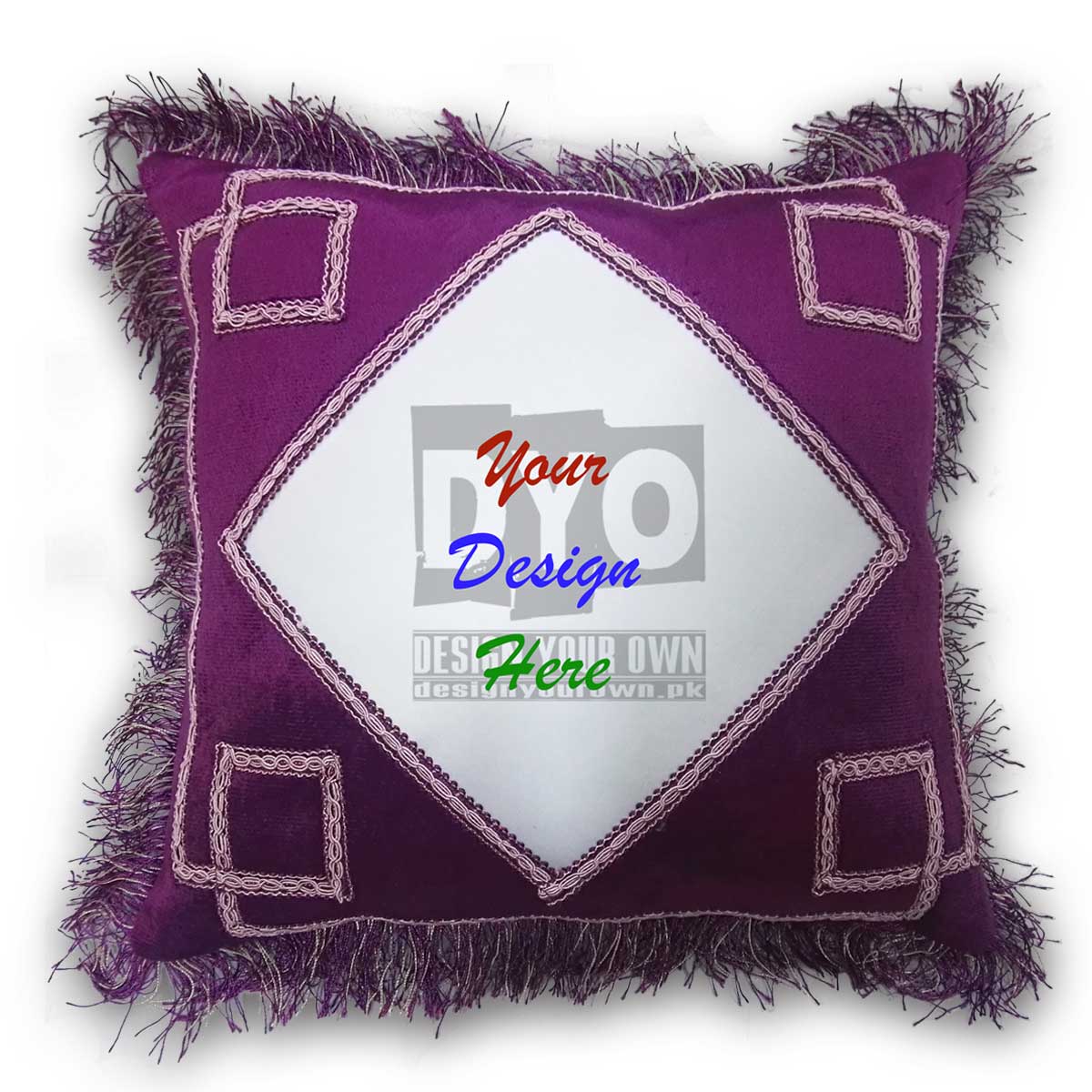 Design Your Own Maroon Fancy Gift Cushion