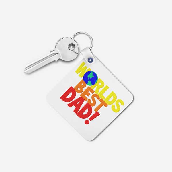 Worlds Best Dad Gift Keychain