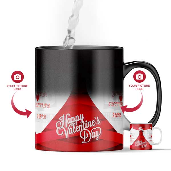 Happy Valentine's Day Customized Magic Color Changing Gift Mug