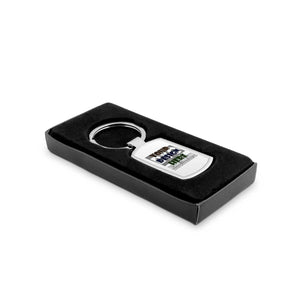 Design your own metal key chain - Rounded Rectangle Design