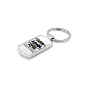 Design your own metal key chain - Rounded Rectangle Design