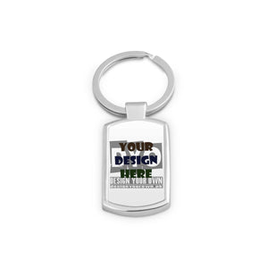 Design your own metal key chain - Rounded Rectangle Design