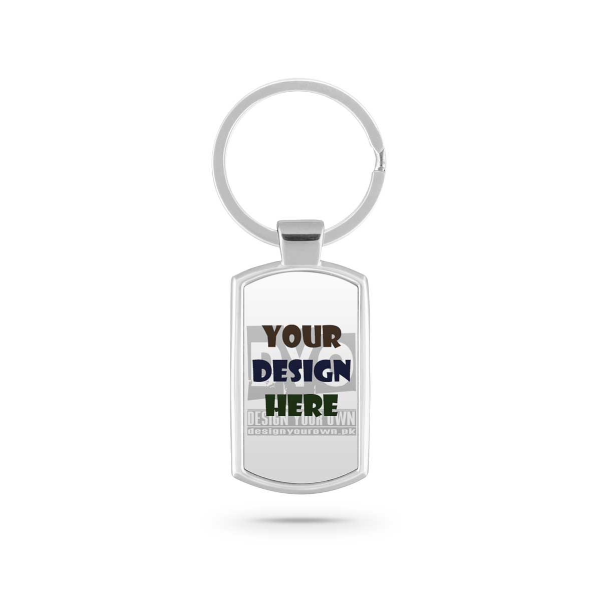 Design your own metal key chain - Rounded Rectangle Design