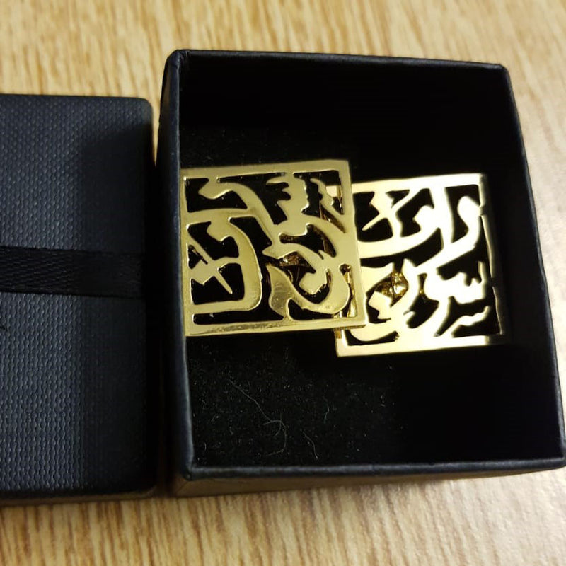 Personalized Urdu Calligraphic Name Cufflinks