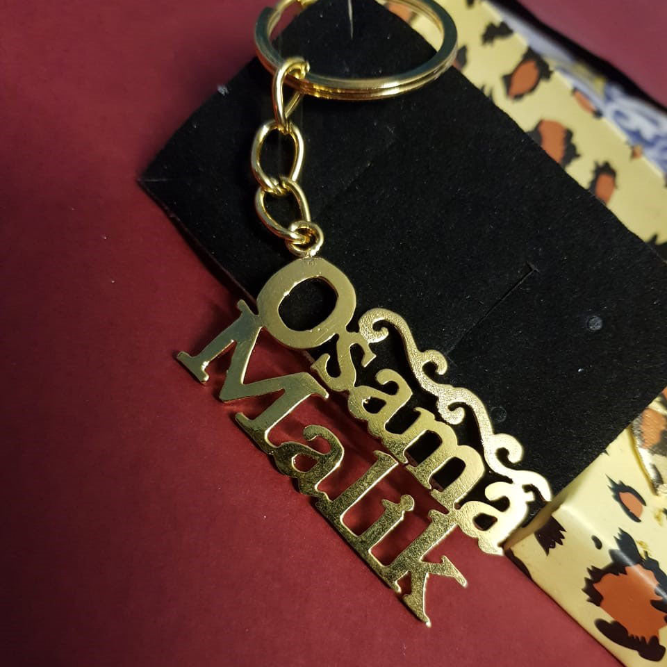 Personalized Name Metalic Keychain
